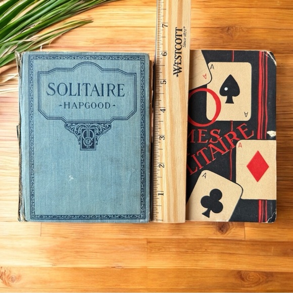 VINTAGE Solitaire Card Game Books Bundle - 1924 & 1928 - Picture 3 of 16